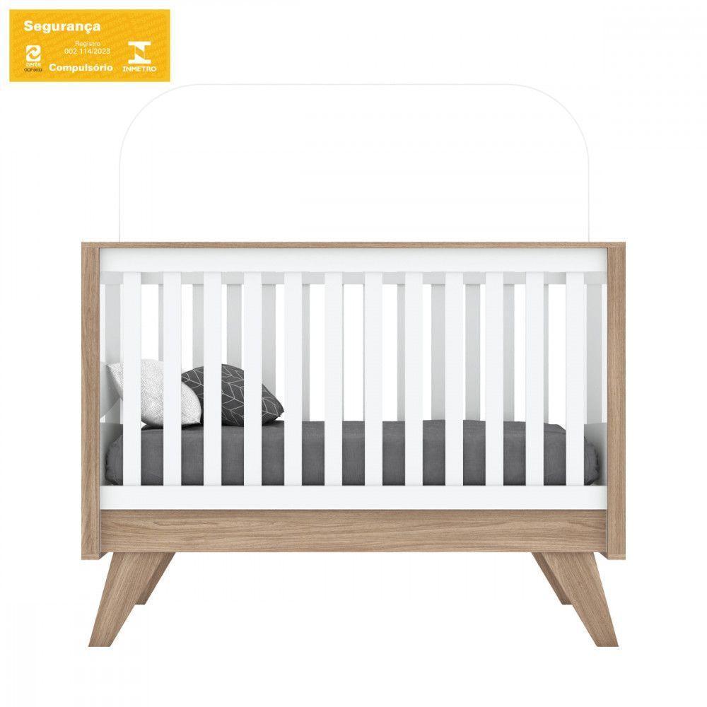 Berço Mini Cama 3 Em 1 Confete Henn Branco Com Jequitibá Hp - 3