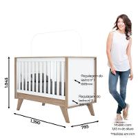 Berço Mini Cama 3 Em 1 Confete Henn Branco Com Jequitibá Hp - 5