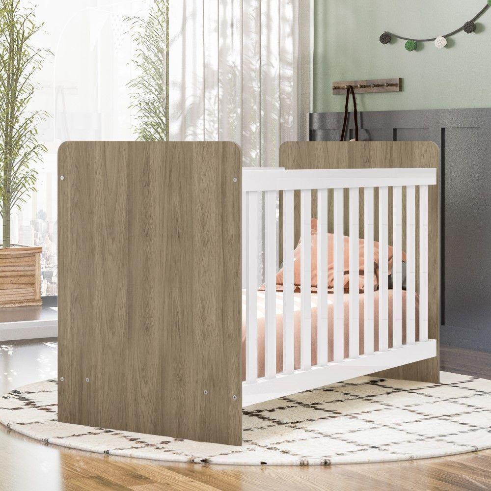 Berço Labirinto Henn Rústico Com Branco - 1