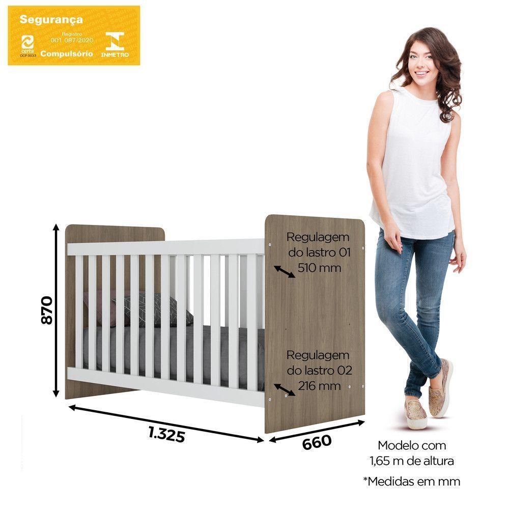 Berço Labirinto Henn Rústico Com Branco - 2