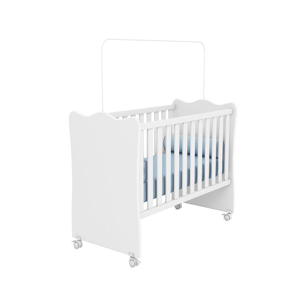 Berço Infantil Com Mosqueteiro Doce Sonho Branco - 4