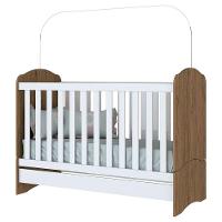 Berço Henn Mini Cama Bala De Menta I02 Rustico Com Branco - 1