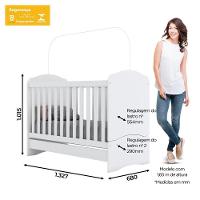 Berço Mini Cama 3 Em 1 Bala De Menta Henn Branco - 5