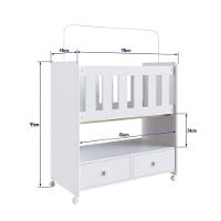 Mini Berço Moisés 2 Gavetas Certificado Pelo Inmetro By 510 Branco - 2