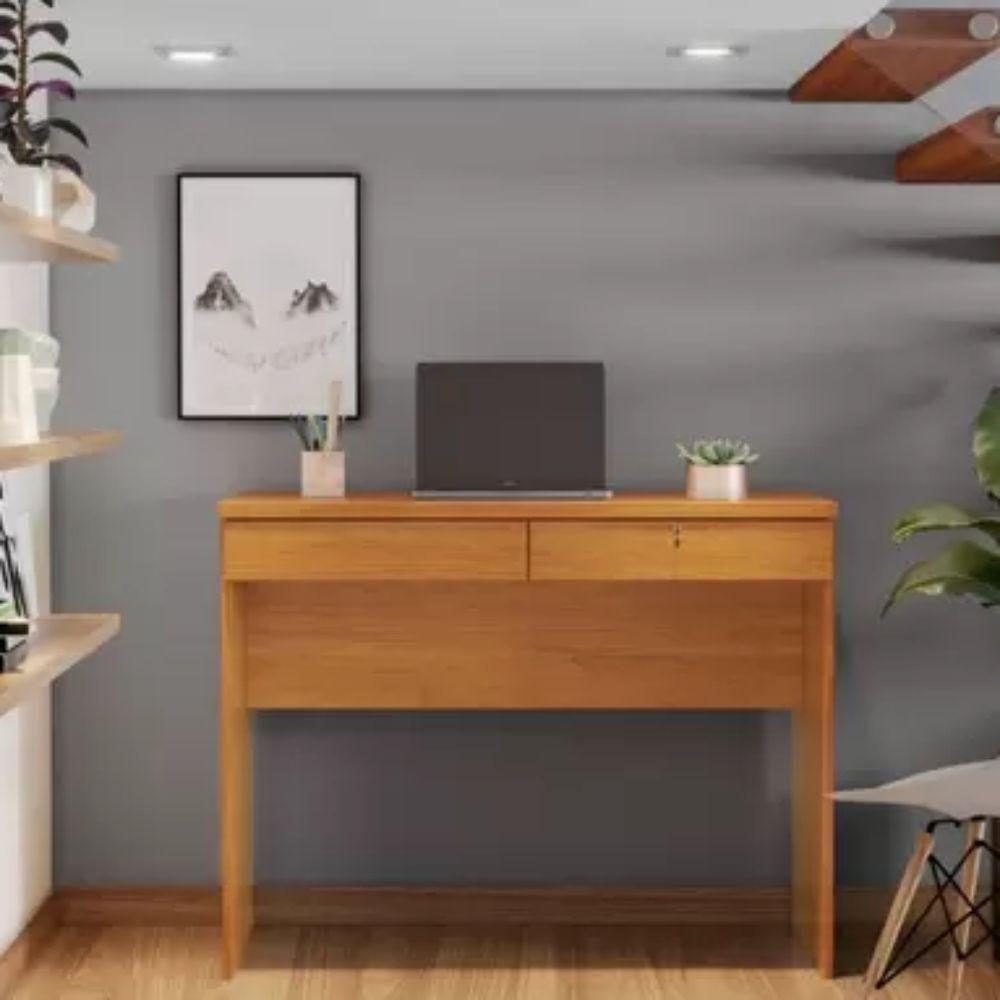 Escrivaninha Felícia Com 2 Gavetas E Chave Jcm Movelaria Cinamomo - 6