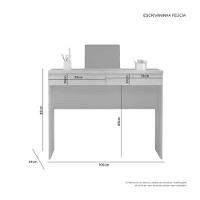 Escrivaninha Felícia Com 2 Gavetas E Chave Jcm Movelaria Cinamomo - 6