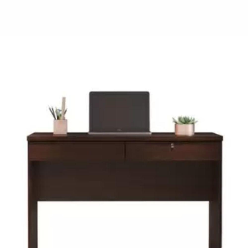 Escrivaninha Felícia Com 2 Gavetas E Chave Jcm Movelaria Café - 3