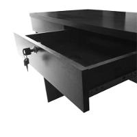 Escrivaninha Felícia Com 2 Gavetas E Chave Jcm Movelaria Café - 2