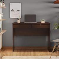 Escrivaninha Felícia Com 2 Gavetas E Chave Jcm Movelaria Café - 5