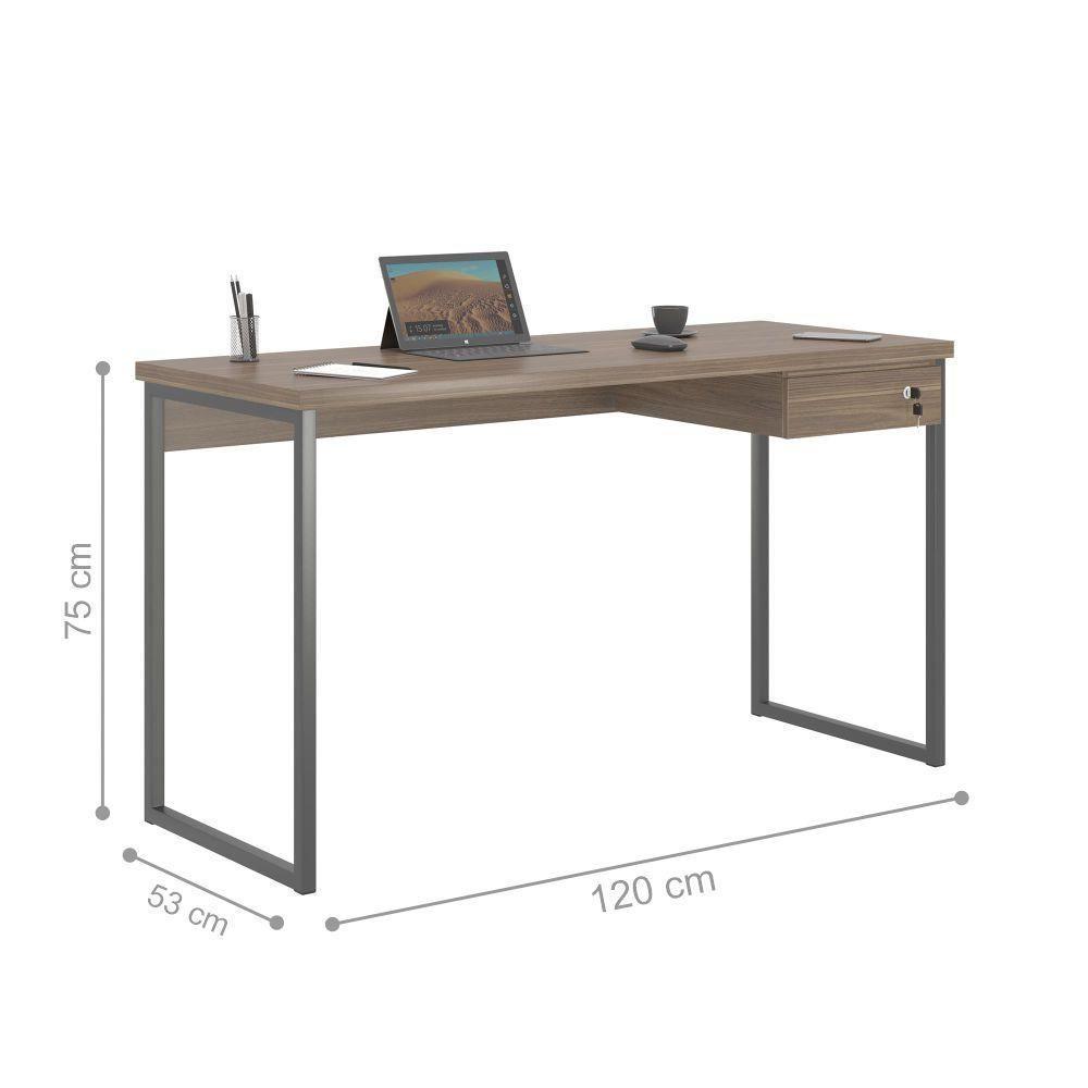 Mesa De Computador Com 1 Gaveta Trix 1200 Afarra - 4