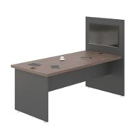 Mesa Com Painel Bot Freijo Preto - 4