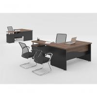 Mesa Em L 1.8 Brasil Noce Preto - 3