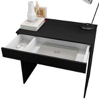 Mesa Escrivaninha 80Cm C/ 01 Gaveta Preto