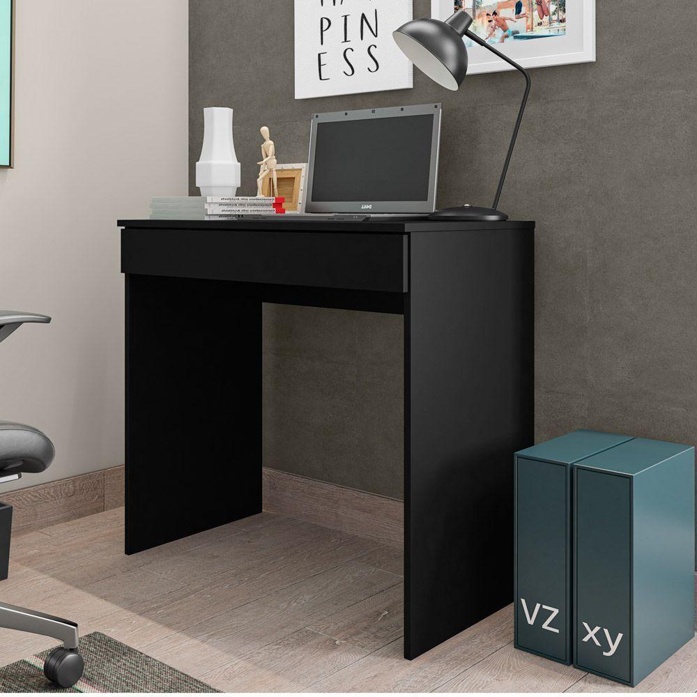 Conjunto Home Office Mesa Escrivaninha E Armário Preto - 3