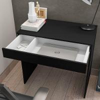 Conjunto Home Office Mesa Escrivaninha E Armário Preto - 6