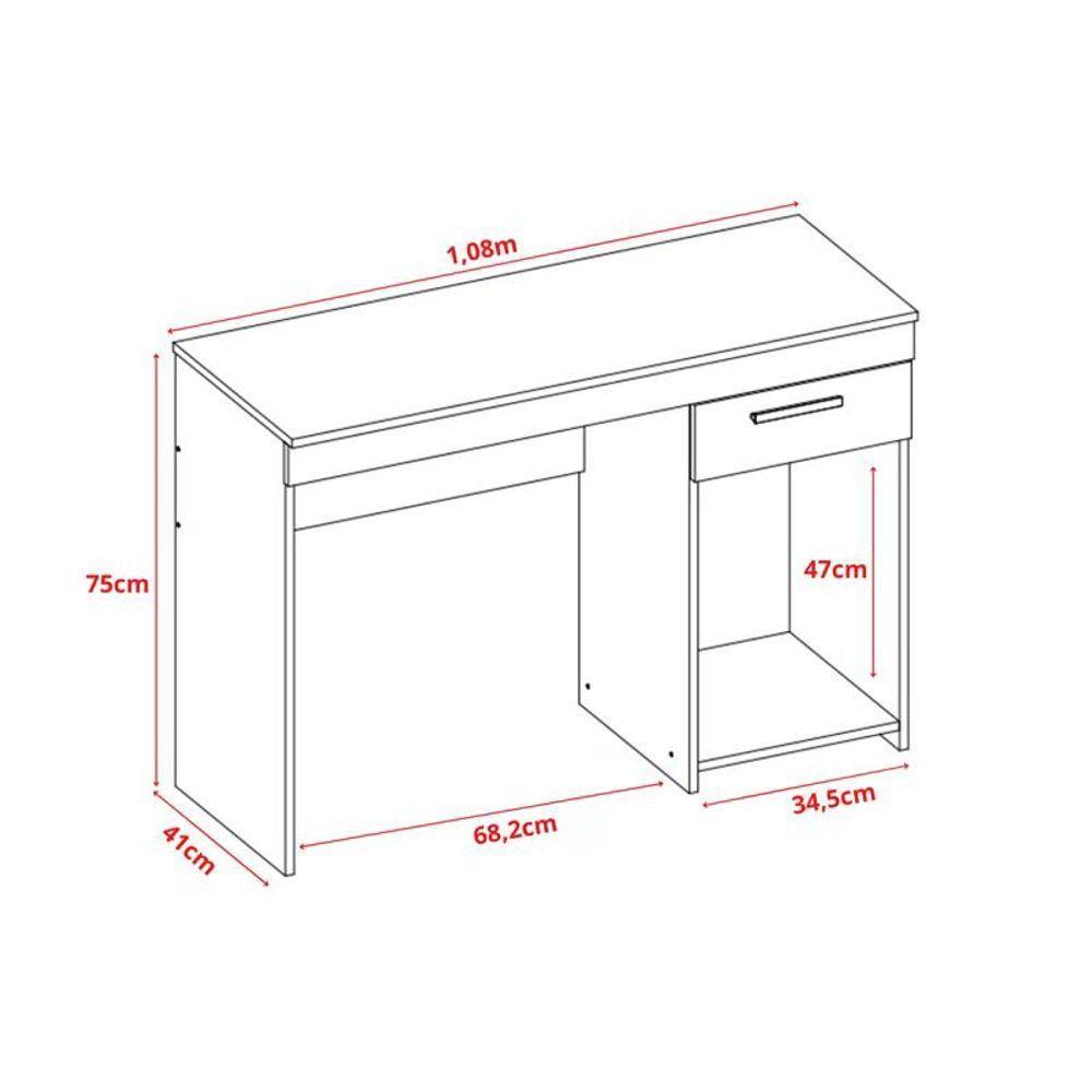 Mesa De Escritório Office 1 Gaveta - 3