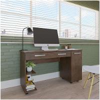 Mesa Para Computador Makalu 1 Porta 2 Gavetas Amendoa Wood - 1