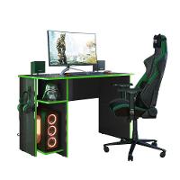 Mesa Gamer Preto Fosco Verde Qmovi - 1