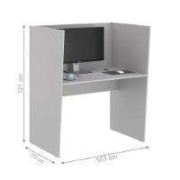 Mesa De Trabalho 1 Lugar Alaska Cinza - 2