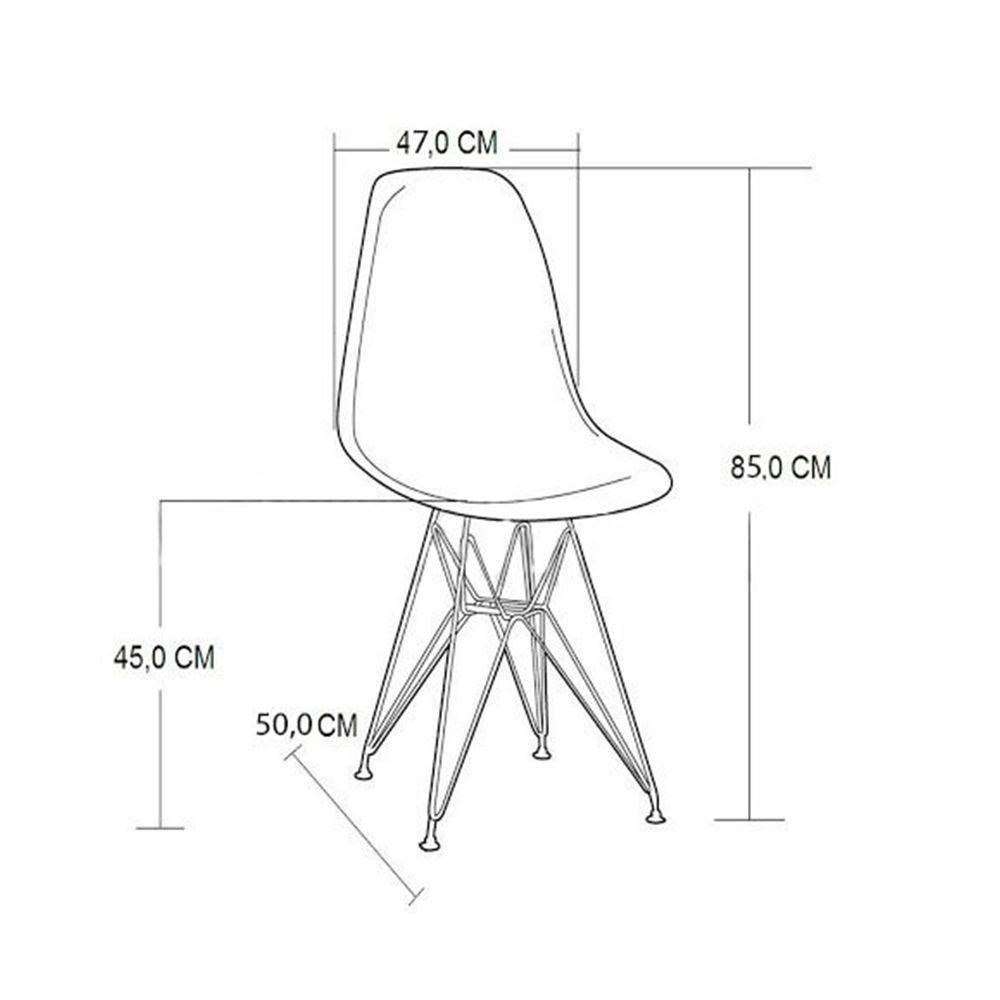 Escrivaninha Industrial Escritório Malta Canela Com 1 Cadeira Eames Eiffel Branca Base Ferr Marrom - 4