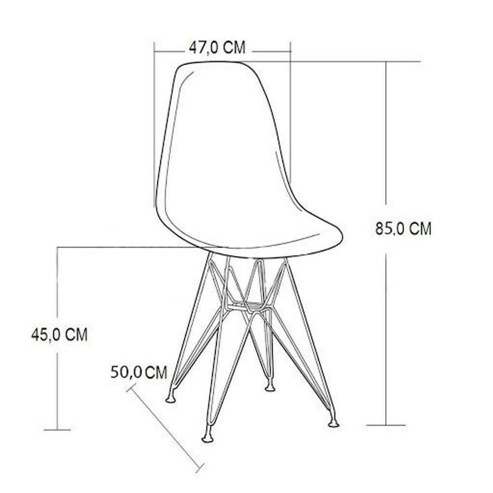 Escrivaninha Industrial Escritório Malta Branca Com 1 Cadeira Eames Eiffel Preta Base Ferro Marrom - 2