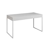 Escrivaninha Industrial Office Estudo Malta Branca 137X53Cm Com 1 Poltrona Branca Base Marrom - 5