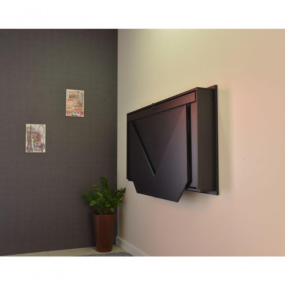 Mesa Home Office Escrivaninha Retrátil Preto - 6