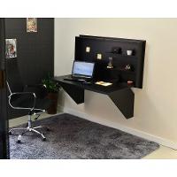 Mesa Home Office Escrivaninha Retrátil Preto - 1