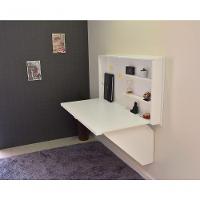 Mesa Home Office Escrivaninha Retrátil Branco - 5