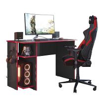 Mesa Computador Gamer 3875 Com Suporte Fone De Ouvido Preto/Vermelho Preto/Vermelho - 3