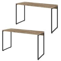 Kit 02 Mesas Escritório E Aspen 135Cm C01 Carvalho - 1