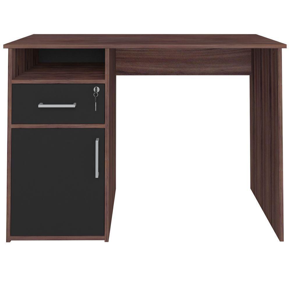 Mesa Para Escritório Escrivaninha Hall A02 Ipê Preto - 7