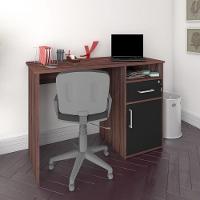 Mesa Para Escritório Escrivaninha Hall A02 Ipê Preto - 6