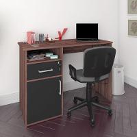 Mesa Para Escritório Escrivaninha Hall A02 Ipê Preto - 8