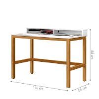 Escrivaninha Vex Com 2 Nichos Branco Nature - 4