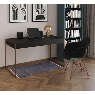 Conjunto Escrivaninha Industrial Malta com Poltrona Eames Eiffel 137cm Preto UP Home