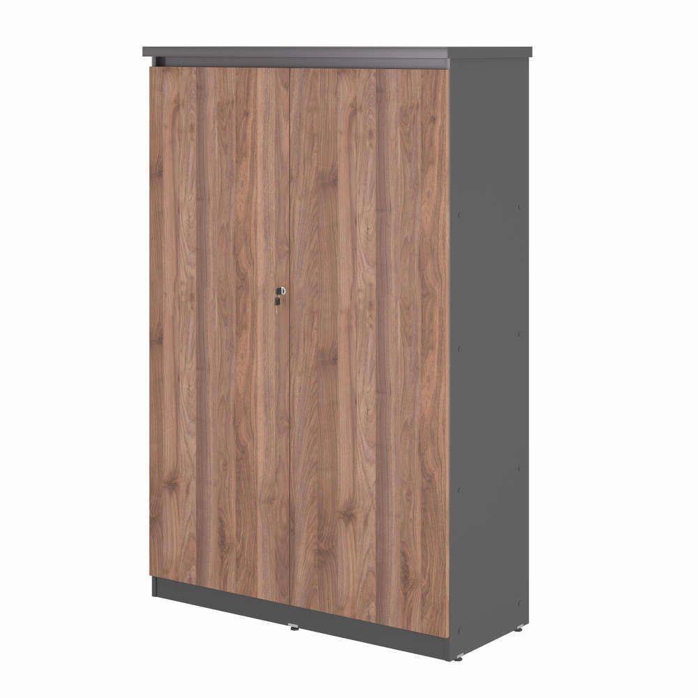 Escrivaninha 1.2 Com Armário Dubai Noce Preto - 4