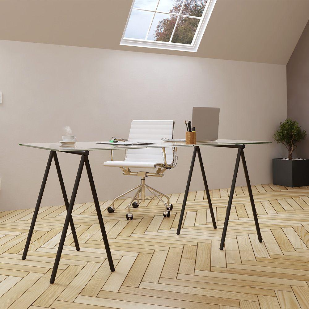 Mesa De Escritório Cavalete Itaim Preto New Green - 3