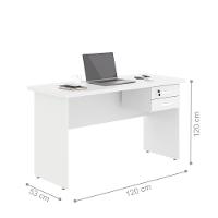 Escrivaninha Com Gavetas 1.20 Plate Branco - 3