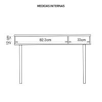 Mesa Para Computador Escrivaninha Marrom Multi Caemmun - 2