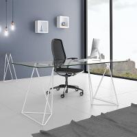 Mesa De Escritório Cavalete Arame Bela Vista Branco New Green - Branco - 3