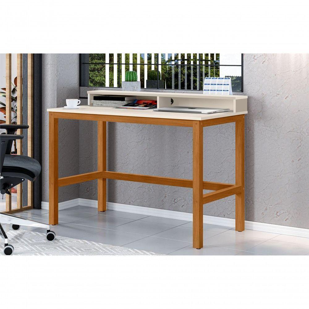 Escrivaninha Vex Com 2 Nichos Off White Nature - 2