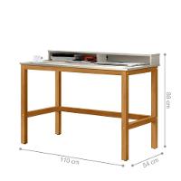 Escrivaninha Vex Com 2 Nichos Off White Nature - 3