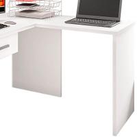 Mesa Escrivaninha Parati L01 Com Extensor E 1 Gaveta - Amarena Móveis Cor Branco