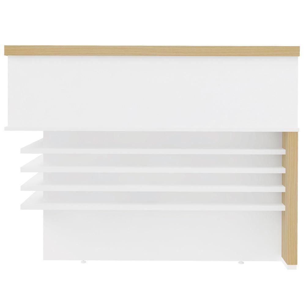 Balcão Para Recepção Escritório Office Atria Executiva 147X147Cm A02 Carvalho Branco - 4