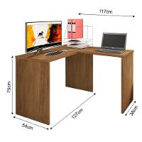 Mesa Escrivaninha Parati L01 Com Extensor - Amarena Móveis Cor Freijó - 5