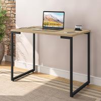 Mesa De Computador Office 0.9 Gênova Natura Preto - 1