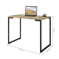 Mesa De Computador Office 0.9 Gênova Natura Preto - 3