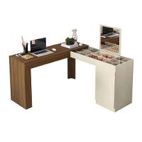 Escrivaninha Canto Penteadeira Star Com Vidros De Correr Freijo/off White Freijo/off White - 1