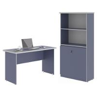 Mesa De Computador E Armario Japão Azul - 1